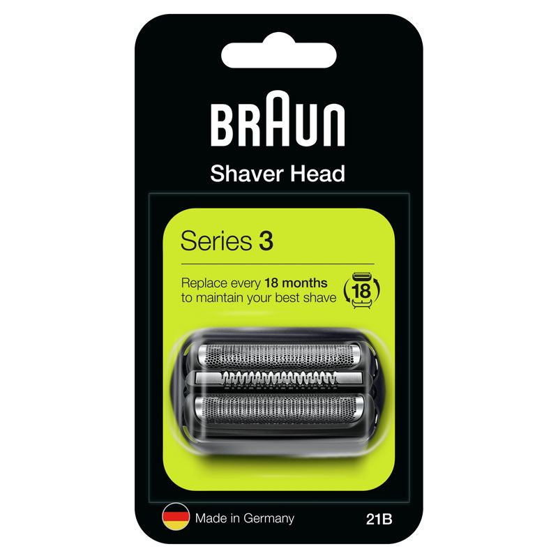 Braun-Series-3-21B-Testina-Di-Ricambio-Per-Rasoio-Elettrico-Barba---Nero---Compatibile-Con-I-Rasoi