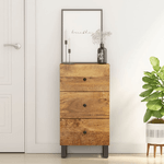 vidaXL Credenza con 3 Cassetti 40x33,5x75 cm Legno Massello di Mango