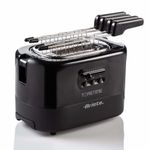 Ariete 159 Toastime - Tostapane con Pinze per 2 fette di pane - 9 Gradi di Doratura - 700 Watt - Nero