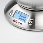 Girmi-PS85-Stainless-steel-Superficie-piana-Rotondo-Bilancia-da-cucina-elettronica