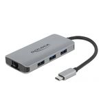 DeLOCK Hub USB 3.2 Gen 1 Hub con 4 porte e LAN Gigabit e PD