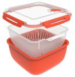 Frescura-Rotho-1025302792-recipiente-per-cibo-Quadrato-25-L-Rosso-1-pz