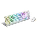 MSI S11-04DE305-CLA tastiera Mouse incluso Gaming USB QWERTZ Tedesco Bianco