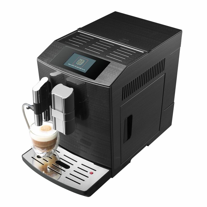 Acopino-Modena-ONE-TOUCH-Macchina-per-Espresso-Inox-Spazzolato-Nero