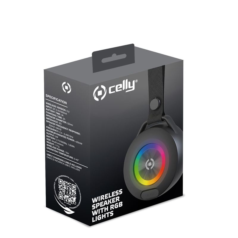 Celly-LIGHTBEATBK-altoparlante-portatile-Altoparlante-portatile-stereo-Nero-5-W