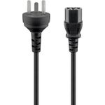 Goobay 93618 cavo di alimentazione Nero 2 m (Goobay Power Cable K-IT DK to C13. Black. 1.8m)