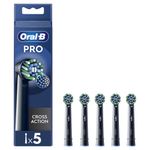 Braun Oral-B Testine Di Ricambio Pro Cross Action Black, 5 Testine