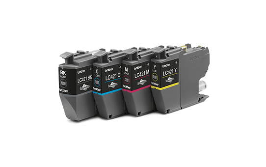 Brother-LC-421VAL-PagePack-4-pz-Originale-Resa-standard-Nero-Ciano-Magenta-Giallo