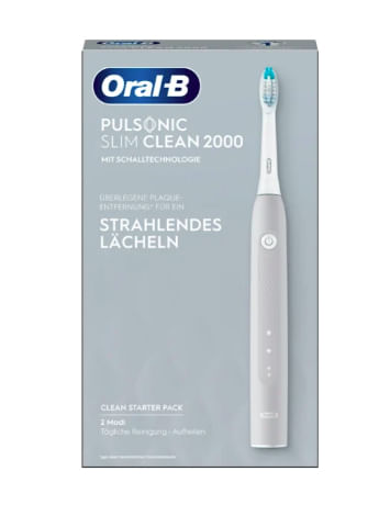 Braun-Oral-B-Pulsonic-Slim-Clean-2000-Adulto-Spazzolino-elettrico-sonico-Grigio