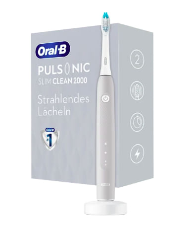 Braun-Oral-B-Pulsonic-Slim-Clean-2000-Adulto-Spazzolino-elettrico-sonico-Grigio