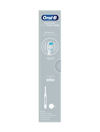 Braun-Oral-B-Pulsonic-Slim-Clean-2000-Adulto-Spazzolino-elettrico-sonico-Grigio