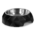 Record Ciotola per cani in acciaio Diamond  22,5 cm - Capacita' 700 ml Nero