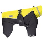 Record Impermeabile antivento cani K-Bau XS - Lunghezza dorso 30 cm Nero, Giallo