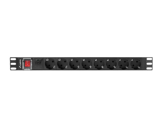 POWER-STRIP-RACK-PDU-19-1U-16A-8X-SHUKO-2M-NERO-PDU-08F-0200-BK