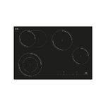 Master Kitchen MKHC 7742 D-O BK Piano in vetroceramica 77 cm 4 zone cottura zona ovale controllo touch vetro nero