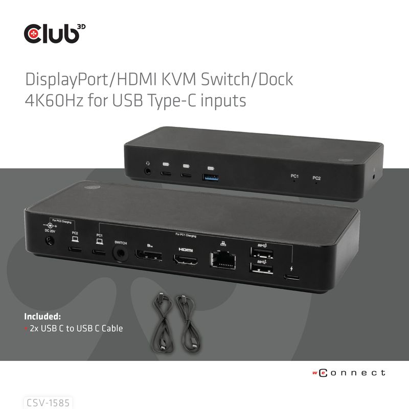 Typ-Dockingstation-mit-MST-Funktionalitt--Zwei-USB-Typ-C-Eingnge-Dual-DisplayPort---HDMI-Ausgang-bis-zu-4K60Hz--Kompatib