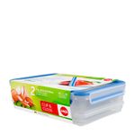 EMSA 508557 recipiente per cibo Rettangolare Scatola 2,65 L Blu, Trasparente 1 pz