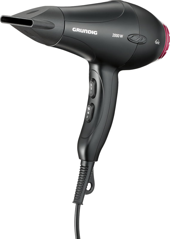 Grundig-HD-5585-asciuga-capelli-2000-W-Nero-Rosso