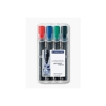 Staedtler Marcatori punta a scalpello Staedtler Lumocolor permanent marker 350 astuccio da 4 pezzi - 350 WP4