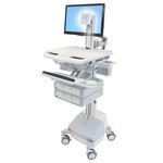 Ergotron StyleView Alluminio, Grigio, Bianco Pannello piatto Carrello multimediale