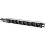 Digitus Socket strip with aluminum profile and switch 7-way CEE 7/5 sockets 2 m cable with surge protection and switch (