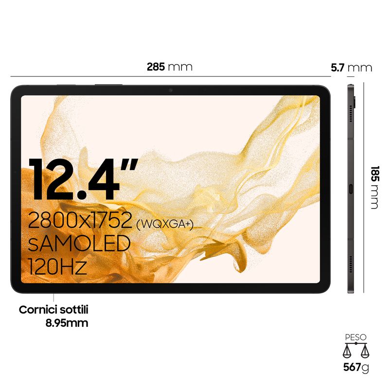 Samsung-Galaxy-Tab-S8--Tablet-Android-12.4-Pollici-Wi