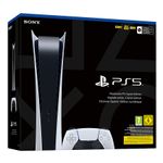 Sony PlayStation 5 Digital Edition 825 GB Wi-Fi Nero, Bianco