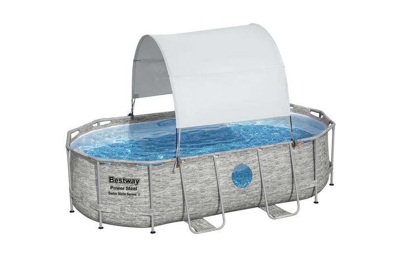 Bestway-Tettoia-per-Piscina-Fuori-Terra-Bianco