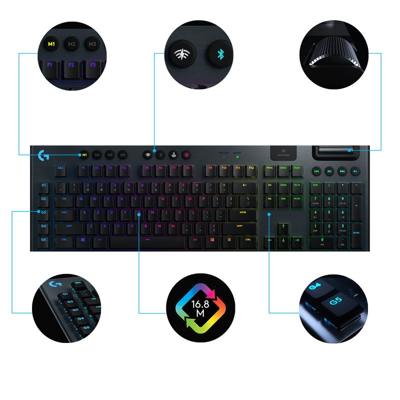 LOGITECH-G915-LIGHTSPEED-WIRELESS-RGB-MECHANICAL-GAMING-KEYBOARD---GL-LINEAR---CARBON---US-INT-L---INTNL