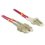 Goobay Wentronic Goobay LWL Kabel, Multimode (OM4) Violett, 1 m - LC-Stecker (UPC) / SC-Stecker (UPC) (95943)