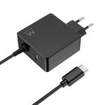 EWENT-CARICATORE-DA-RETE-ELETTRICA-USB-TYPE-C-CON-USB-A-AGGIUNTIVA-65W-EW3978