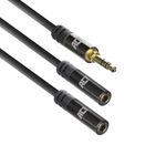 ACT AC3620 cavo audio 0,15 m 3.5mm 2 x 3.5mm Nero