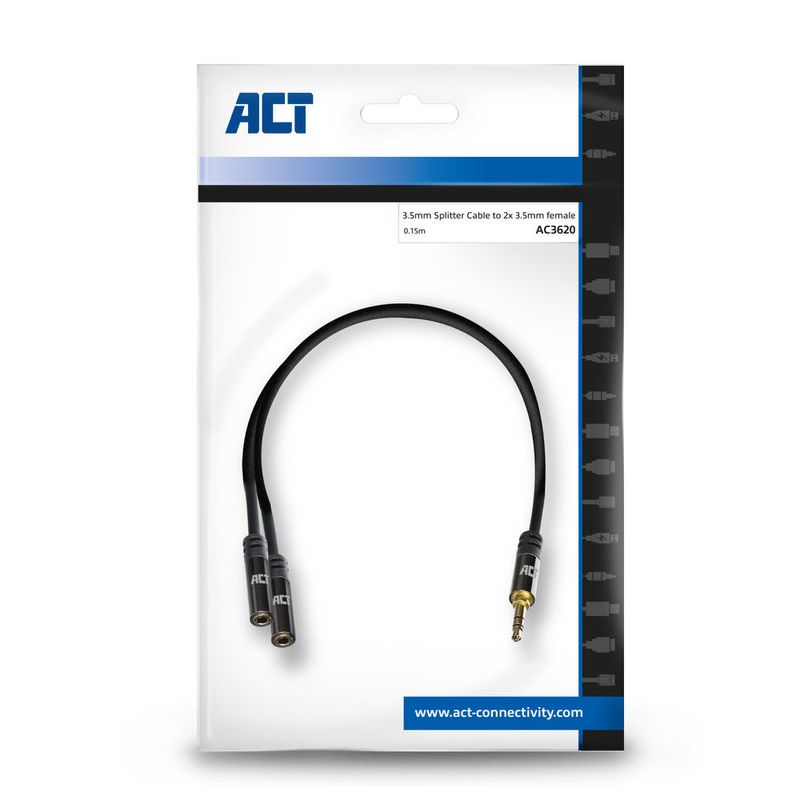 Cavo-audio-ACT-AC3620-015-m-35-mm-2-x-35-mm-Nero