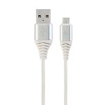 CableXpert Cavo di ricarica Micro-USB 2 m argento/bianco CC-USB2B-AMmBM-2M-BW2