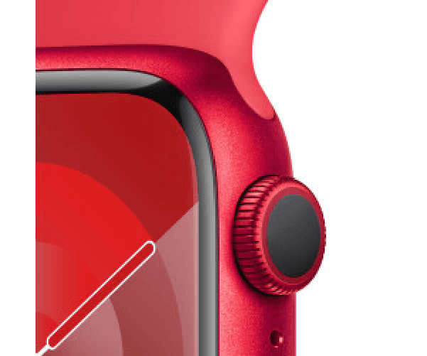 Apple-Watch-Series-9-GPS-Cassa-41m-in-Alluminio--PRODUCT-RED-con-Cinturino-Sport-Band--PRODUCT-RED---M-L