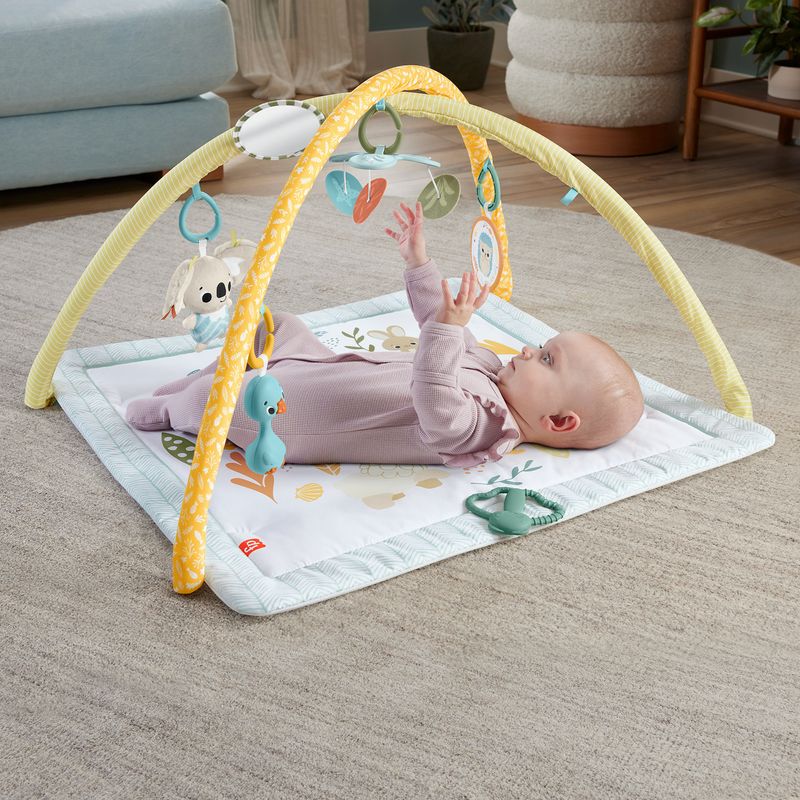 Fisher-Price-HRB15-palestra-per-bambino-e-tappeto-di-gioco-Tessuto-Plastica-Multicolore-Palestrina-a-tappeto-per-bambino