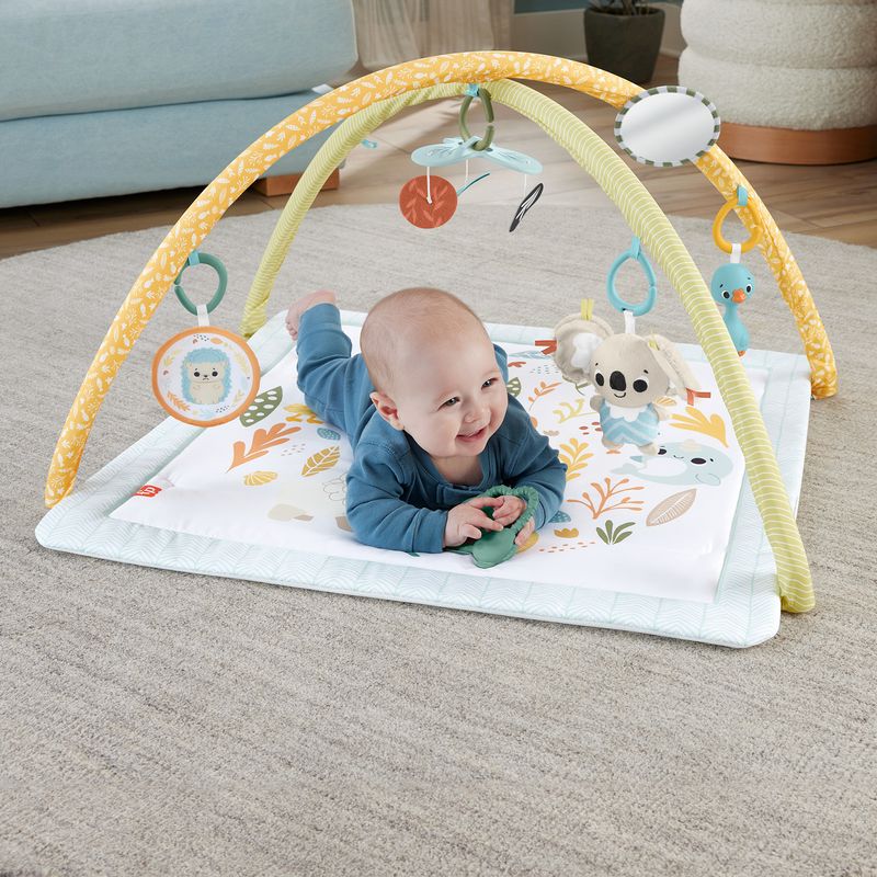 Fisher-Price-HRB15-palestra-per-bambino-e-tappeto-di-gioco-Tessuto-Plastica-Multicolore-Palestrina-a-tappeto-per-bambino