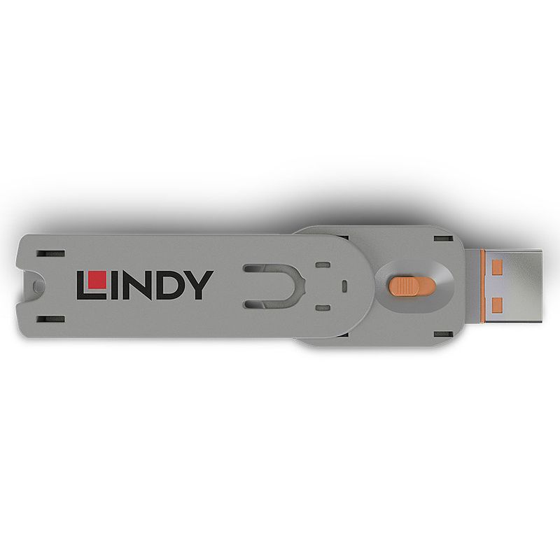 Lindy-40623-clip-sicura-Chiave-bloccaporta-USB-tipo-A-Arancione-Acrilonitrile-butadiene-stirene-ABS-1-pz--Usb-Type-A-Por