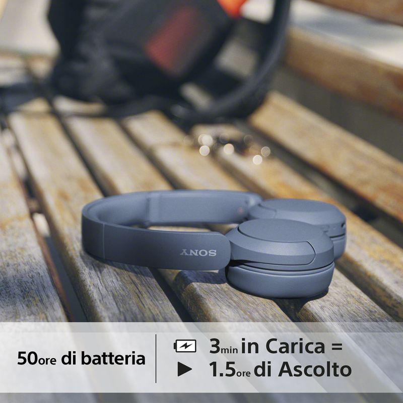 Sony-Cuffie-Bluetooth-wireless-WH-CH520---Durata-della-batteria-fino-a-50-ore-con-ricarica-rapida-stile-on-ear---Blu