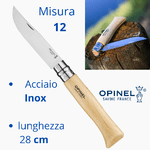 Opinel coltello coltellino tascabile misura 12 lama da 12 cm pieghevole tradizionale vintage acciaio