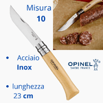 Opinel coltello coltellino tascabile misura 10 lama da 10 cm pieghevole tradizionale vintage acciaio