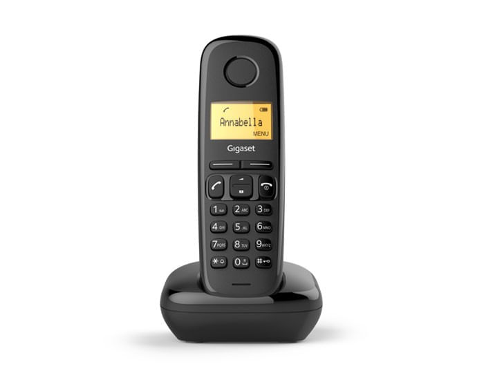 Gigaset-A170-Duo-Telefono-analogico-DECT-Identificatore-di-chiamata-Nero