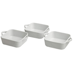 TOGNANA Mignon-Set di 3 Mini fornelli Quadrati, Motivo Bianco Sporco, 7 cm