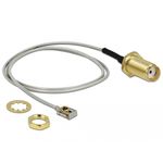 Delock Cavo antenna SMA jack per l'installazione su spina MHF I LK 1.13 20 cm lunghezza filettatura 10 mm