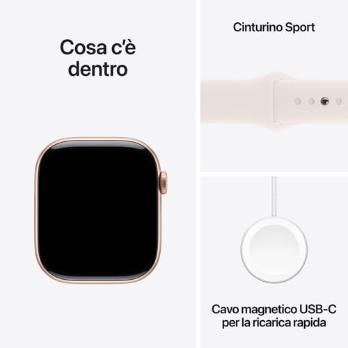 Apple-Watch-Series-10-Serie-10-GPS-46mm-Cassa-in-Alluminio-color-Oro-Rosa-con-Light-Blush-Sport-Band---S-M