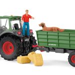 schleich-FARM-WORLD-42608-veicolo-giocattolo--SCHLEICH-Farm-World-Tractor-with-Trailer-Toy-Playset-3-to-8-Years-Multi-co