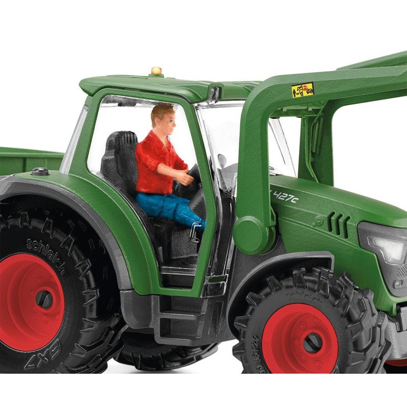 schleich-FARM-WORLD-42608-veicolo-giocattolo--SCHLEICH-Farm-World-Tractor-with-Trailer-Toy-Playset-3-to-8-Years-Multi-co