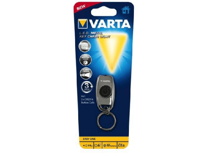 Varta-L.E.D.-METAL-KEY-CHAIN-LIGHT-Cromo-Torcia-portachiavi-LED