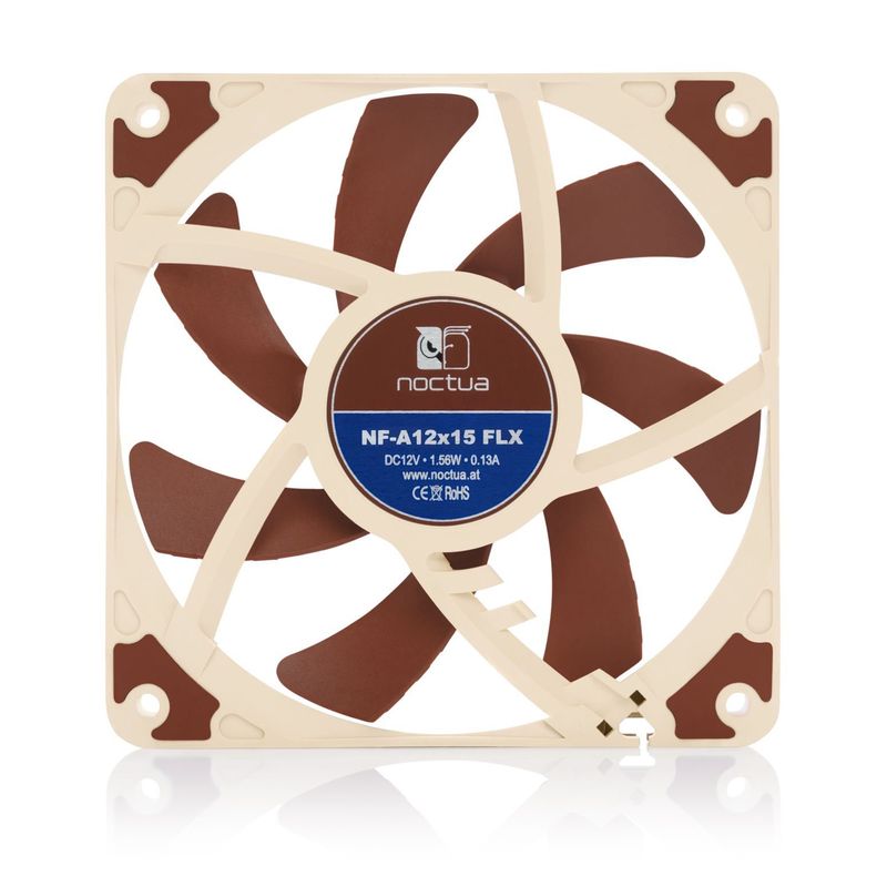 Noctua-NF-A12x15-FLX-Case-per-computer-Ventilatore-12-cm-Beige-Marrone--Noctua-NF-A12x15-FLX-120mm-1850RPM-Fan-