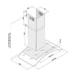 Silverline-3159.6-cappa-aspirante-560-m³-h-Cappa-aspirante-a-parete-Acciaio-inossidabile-C